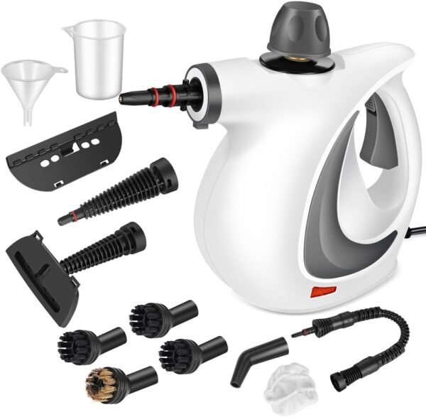 Redhut Handheld Steam Cleaner ?C Pressurized Multi-Surface Steamer with 12 Accessories for Floor, Kitchen & Home Cleaning